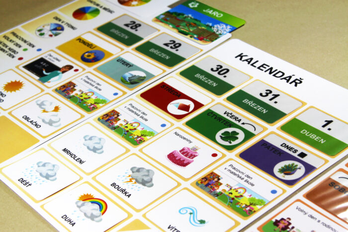 Kalendář – Komunikace o čase | Velké a přiřazovací karty | Ukázka tvorby kalendáře