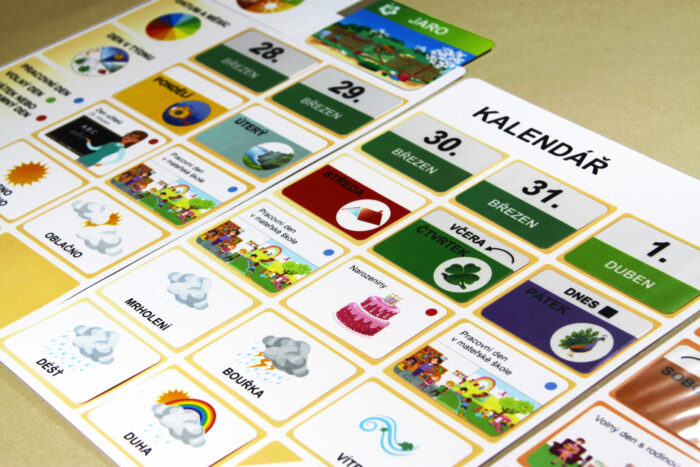 Kalendář – Komunikace o čase | Velké a přiřazovací karty | Ukázka tvorby kalendáře